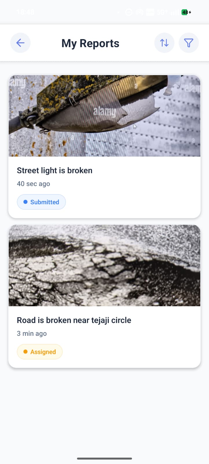 My Reports Screen